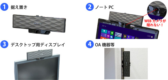 マイクロラボ 横置型クリップUSBスピーカー LAB-B51BK2 - Just MyShop