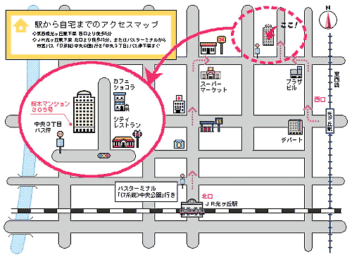 地図スタジオ 作成例 アクセスマップ